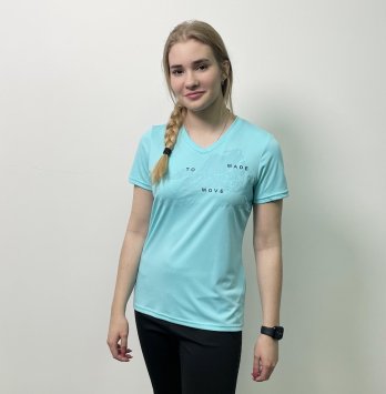 Футболка GTS V-Neck functional жен. 49 голубой