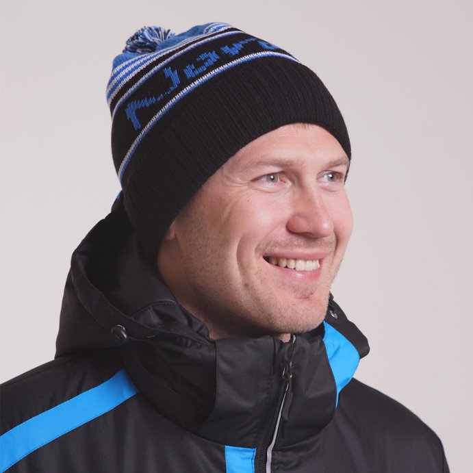 ШАПКА NORDSKI STRIPE BLACK/BLUE NSV470170