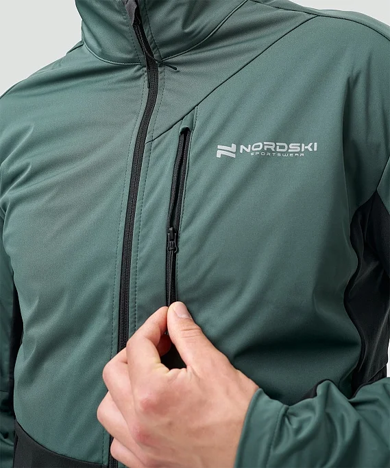 Тренировочная куртка Nordski PRO TOUR Dark Mint/Black NSM634612