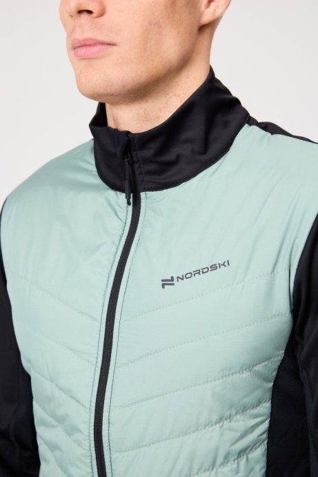 Костюм тренировочный Nordski Hybrid Pro Black/Ice Mint NSM303906/NSW505906