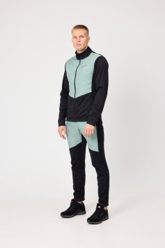 Костюм тренировочный Nordski Hybrid Pro Black/Ice Mint NSM303906/NSW505906