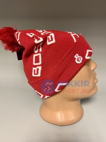 Шапка теплая РОССИЯ двойная бордо.