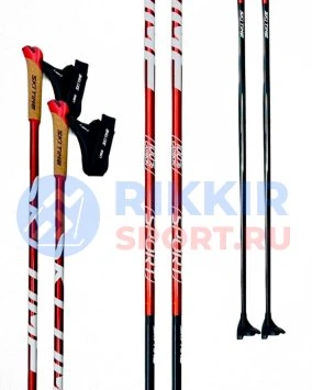 ЛЫЖНЫЕ ПАЛКИ SKI TIME SPORT 100% Fast Clip (тип Triac) Carbon Red/Black