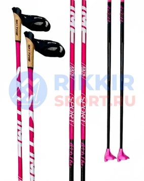 ЛЫЖНЫЕ ПАЛКИ SKI TIME SPORT 100% Fast Clip (тип Triac) Carbon Pink