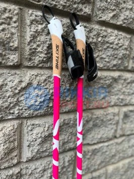 ЛЫЖНЫЕ ПАЛКИ SKI TIME SPORT 100% Carbon Pink
