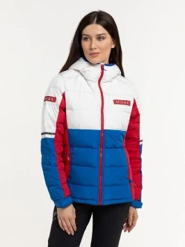 Куртка пуховая MOAX Club Team жен. MX314230/72100 синий/белый