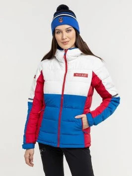 Куртка пуховая MOAX Club Team жен. MX314230/72100 синий/белый