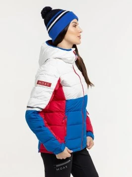 Куртка пуховая MOAX Club Team жен. MX314230/72100 синий/белый