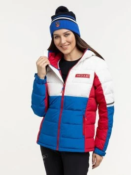 Куртка пуховая MOAX Club Team жен. MX314230/72100 синий/белый