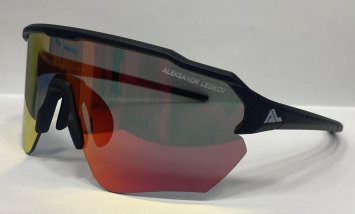 Очки NEON LEGKOV black matt red (2 линзы)