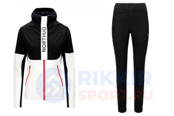Костюм тренировочный NORTHUG RUKA Softshell Wmn, Черно-Белый