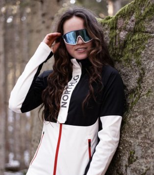 Костюм тренировочный NORTHUG RUKA Softshell Wmn, Черно-Белый