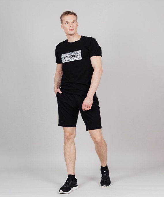 Футболка Nordski Simple Logo Black NSM819100