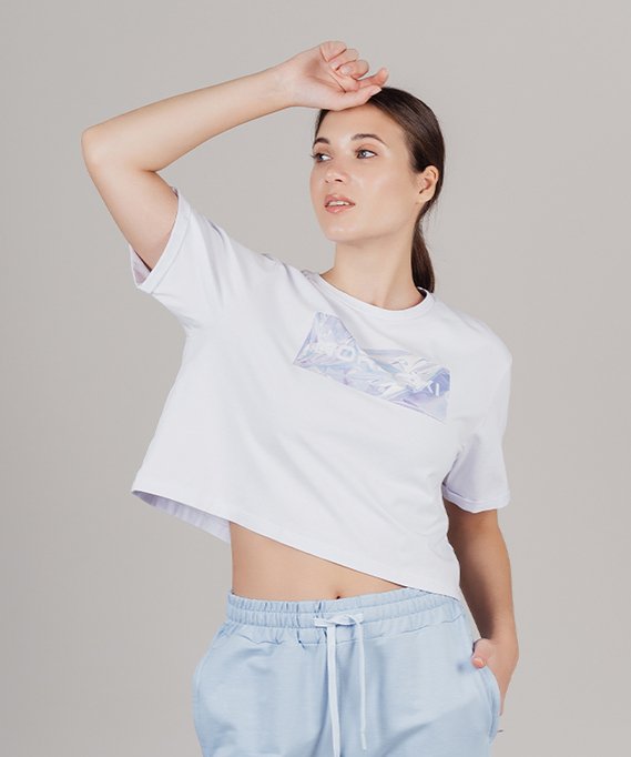 Футболка укороченная Nordski Simple Logo White W NSW888001
