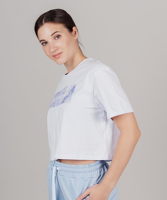 Футболка укороченная Nordski Simple Logo White W NSW888001