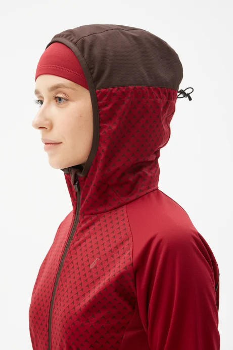 Куртка разминочная Bivium &quot;СноуРан&quot; жен. бордовый_кофейный