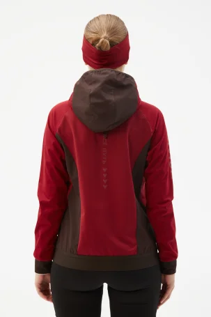 Куртка разминочная Bivium "СноуРан" жен. бордовый_кофейный