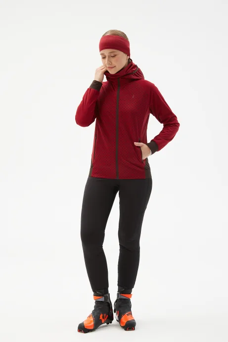 Куртка разминочная Bivium &quot;СноуРан&quot; жен. бордовый_кофейный