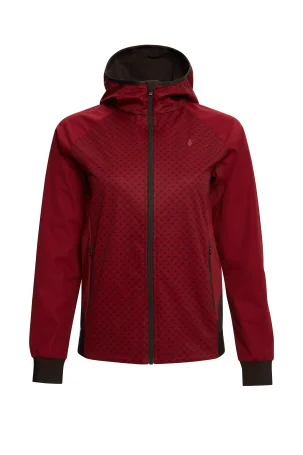 Куртка разминочная Bivium "СноуРан" жен. бордовый_кофейный