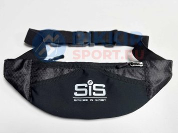 Беговая поясная сумка SIS ULTRA DUE (черная) с двумя карманами SIS