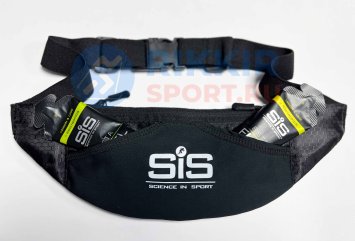 Беговая поясная сумка SIS ULTRA DUE (черная) с двумя карманами SIS