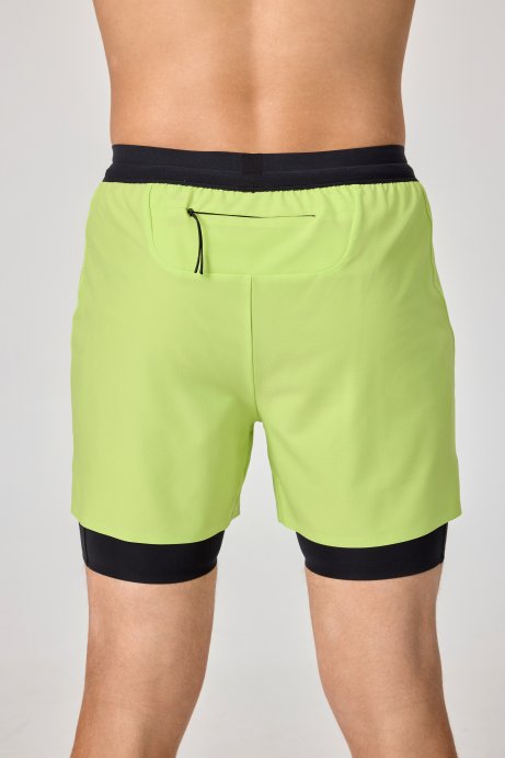 Шорты с лосинами Nordski Stayer Lime/Black NSM284180