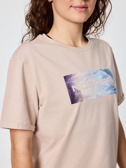 Футболка Nordski Simple Logo Beige W NSW829715