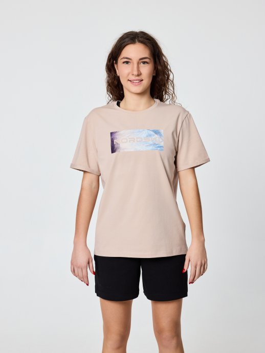 Футболка Nordski Simple Logo Beige W NSW829715