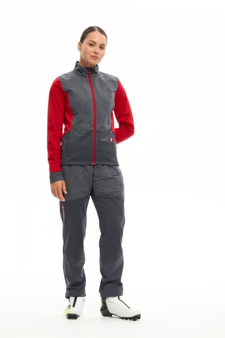 Брюки Bivium Классик 2.0 жен. графитовый_красный