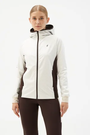Куртка разминочная Bivium "СноуРан" жен. молочный_кофейный