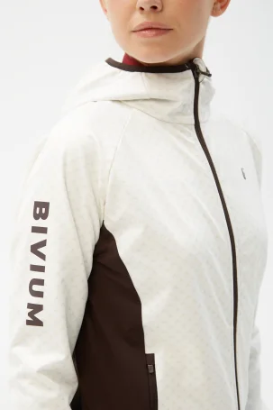 Куртка разминочная Bivium "СноуРан" жен. молочный_кофейный