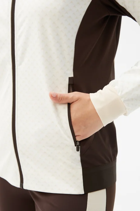 Куртка разминочная Bivium &quot;СноуРан&quot; жен. молочный_кофейный