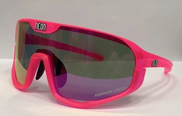 Очки NEON LEGKOV VOLCANO Crystal Pink Mirror Green (2 линзы)