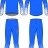 Гоночный костюм KV+ TORNADO 2 pieces suit blue\white 23V118.20