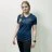 Футболка GTS V-Neck functional жен. 45 синий/бирюза