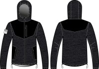 Куртка FOCA Jersey with hood man dark grey \ black 23V122.1