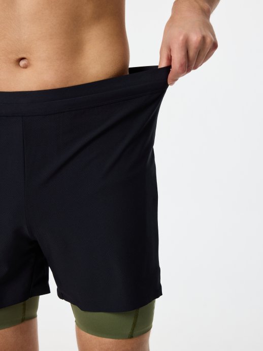 Шорты с лосинами Nordski Stayer Black/Olive NSM284426