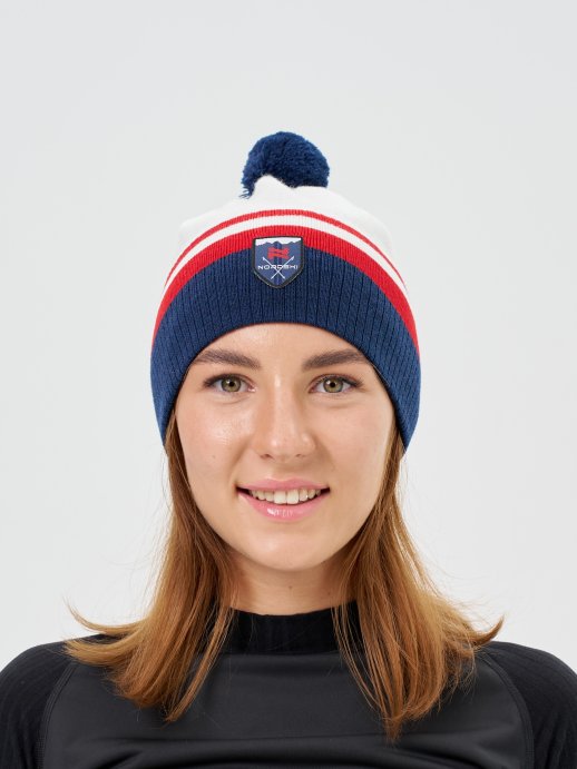 Шапка Nordski Move White/Red/Blue NSV726391