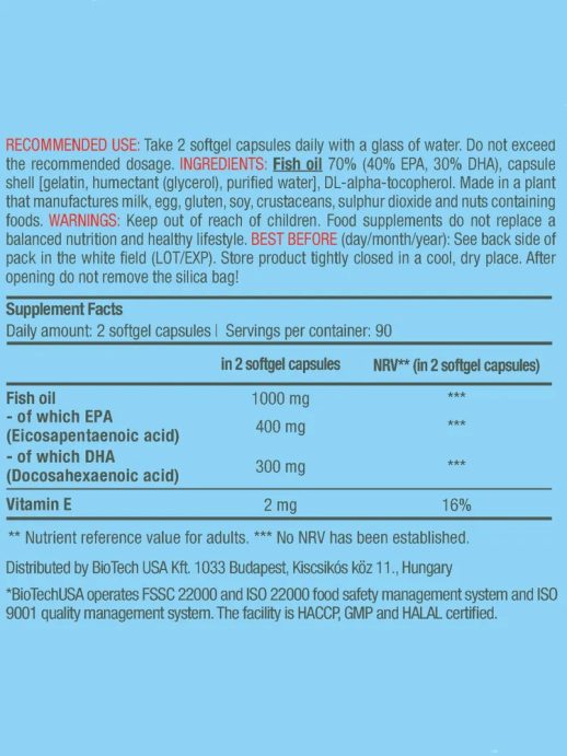 Мега Омега 3 / Mega Omega 3 BIOTECH 180 капс. в Твери