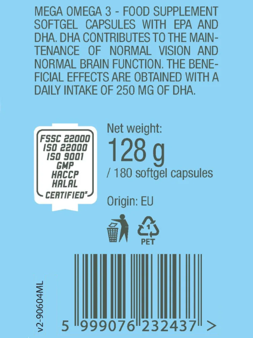 Мега Омега 3 / Mega Omega 3 BIOTECH 180 капс. в Твери