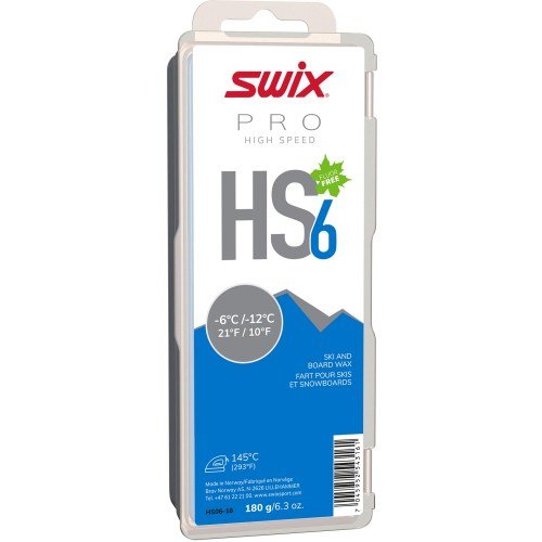 Парафин SWIX HS6 Blue, -6°C/-12°C, 180гр в Твери