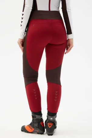 Тайтсы Bivium "СноуРан" жен. бордовый_кофейный