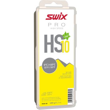 Парафин SWIX HS10 Yellow, 0°C/+10°C, 180гр