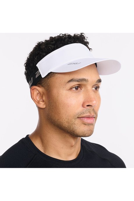 Козырек для бега 2XU на резинке WHT/WHT Белый OSFA UQ6165f