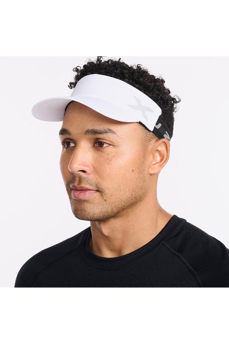 Козырек для бега 2XU на резинке WHT/WHT Белый OSFA UQ6165f