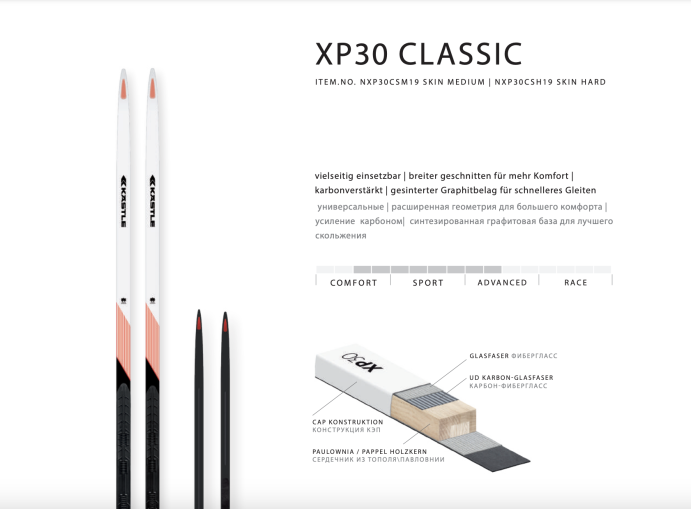 Лыжи Kastle XP30 Classic Skin Hard NXP30CSH