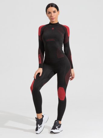 Термобелье V-MOTION ALPINESPORTS Женский ASW Черно-красный