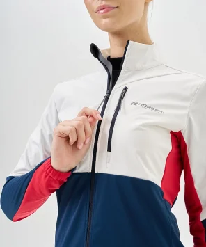 Тренировочная куртка Nordski PRO TOUR White/Deep/Red W NSW640394