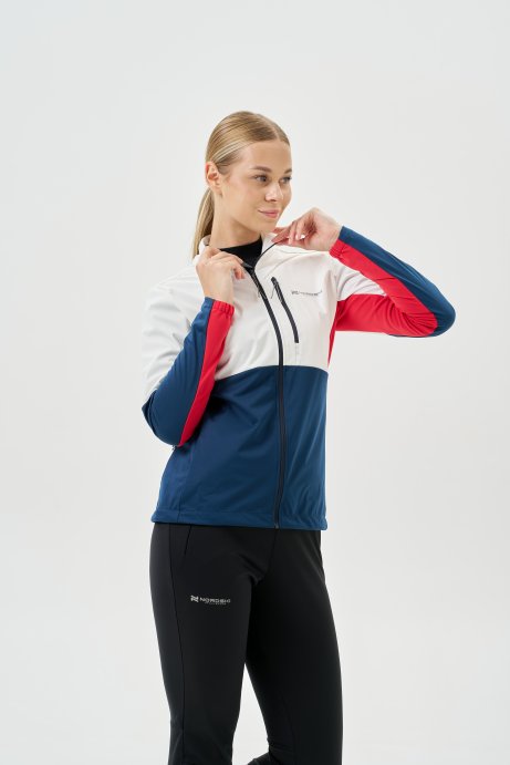 Тренировочная куртка Nordski PRO TOUR White/Deep/Red W NSW640394