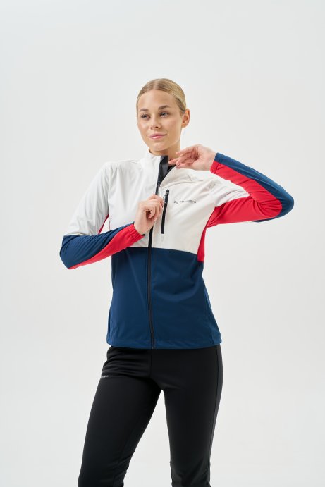 Тренировочная куртка Nordski PRO TOUR White/Deep/Red W NSW640394